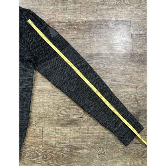 Projek Raw Men's Sweater Full Zip Gray Black Knit Pockets Ribbed Size M - Picture 7 of 10